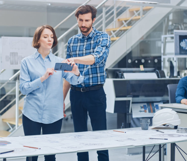 In the Industrial Engineering Facility: Female Designer with Chi